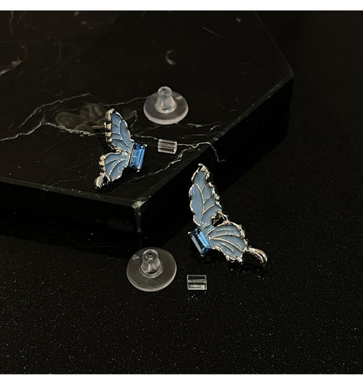 Aretes Mariposa Azul con Pintura al Óleo - Image 15