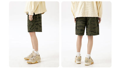Shorts de Algodón Sueltos con Efecto Desgastado para Hombre - Image 14