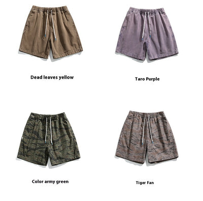 Shorts de Algodón Sueltos con Efecto Desgastado para Hombre - Image 16