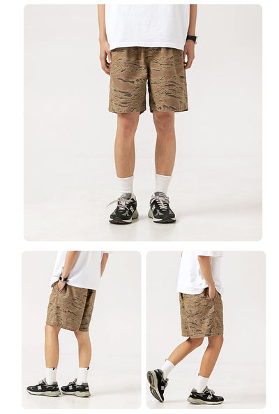Shorts de Algodón Sueltos con Efecto Desgastado para Hombre - Image 18