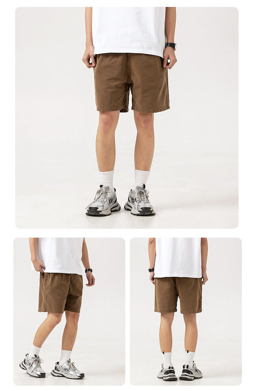 Shorts de Algodón Sueltos con Efecto Desgastado para Hombre - Image 19