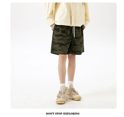Shorts de Algodón Sueltos con Efecto Desgastado para Hombre - Image 20