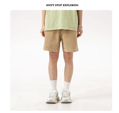 Shorts de Algodón Sueltos con Efecto Desgastado para Hombre - Image 21
