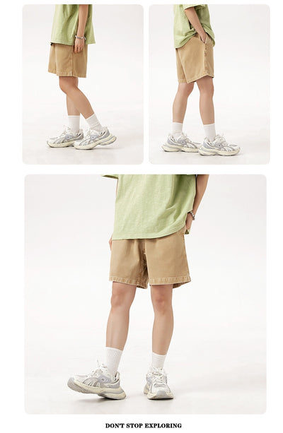 Shorts de Algodón Sueltos con Efecto Desgastado para Hombre - Image 24