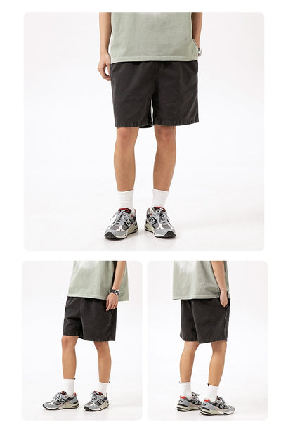 Shorts de Algodón Sueltos con Efecto Desgastado para Hombre - Image 25