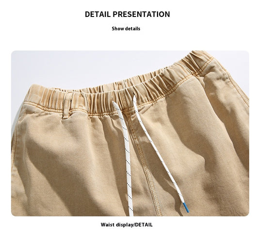 Shorts de Algodón Sueltos con Efecto Desgastado para Hombre - Image 27