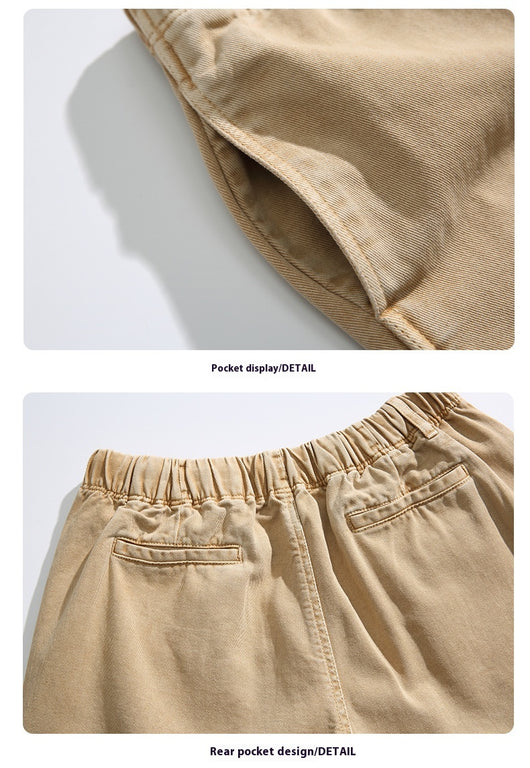 Shorts de Algodón Sueltos con Efecto Desgastado para Hombre - Image 28