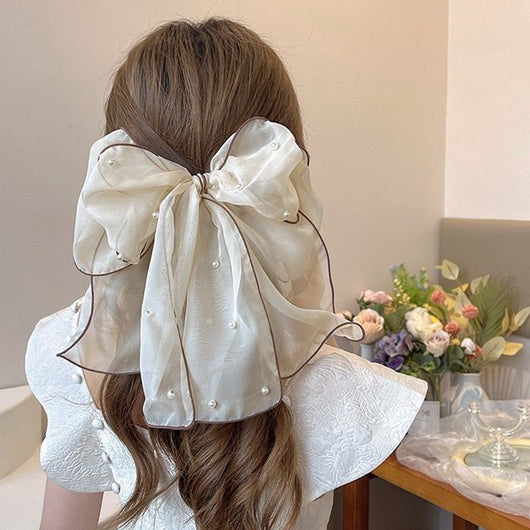 Clip Trasero de Encaje Blanco Premium para Cabello Largo - Image 13