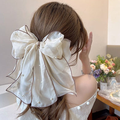 Clip Trasero de Encaje Blanco Premium para Cabello Largo - Image 15