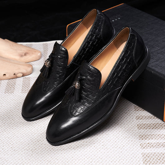 Zapatos de Cuero Artesanales para Hombre - Estilo Business Casual con Borlas - Image 24