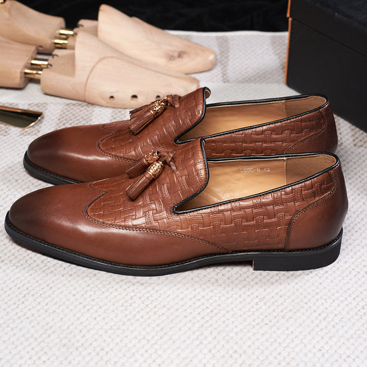 Zapatos de Cuero Artesanales para Hombre - Estilo Business Casual con Borlas - Image 26