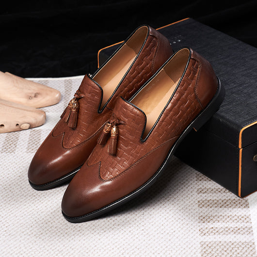 Zapatos de Cuero Artesanales para Hombre - Estilo Business Casual con Borlas - Image 30