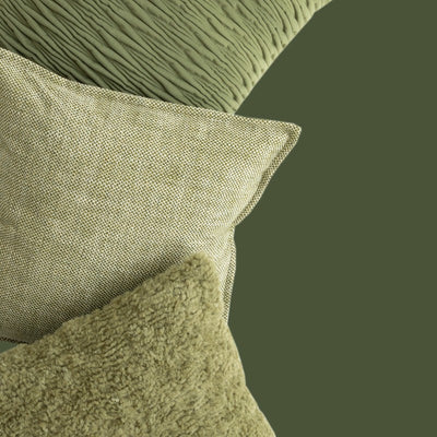 Almohada Decorativa Plisada Verde en Relieve 3D - Image 13