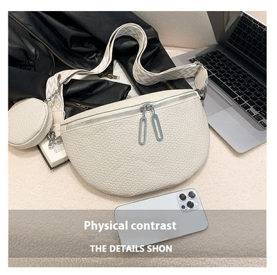 Bolso Bandolera Crossbody con Cierre de Cremallera y Textura Saddle Lock - Image 12