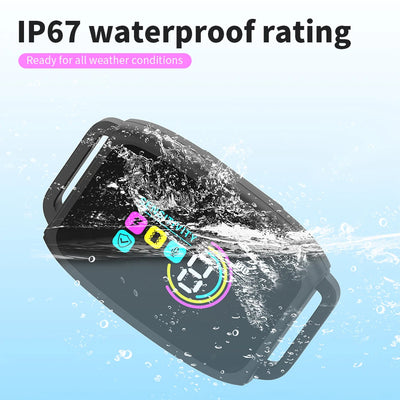 Smart automatic anti-barking dog collar with digital display, portable pet water bottle with food compartment, and a rectangular pet bed. - Image 29