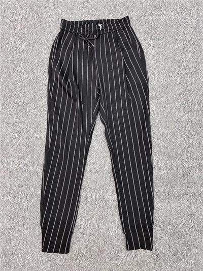 Pantalones Casuales Slim Fit Hombre con Rayas Verticales para Primavera y Verano - Image 52