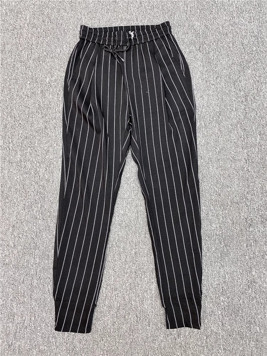 Pantalones Casuales Slim Fit Hombre con Rayas Verticales para Primavera y Verano - Image 52