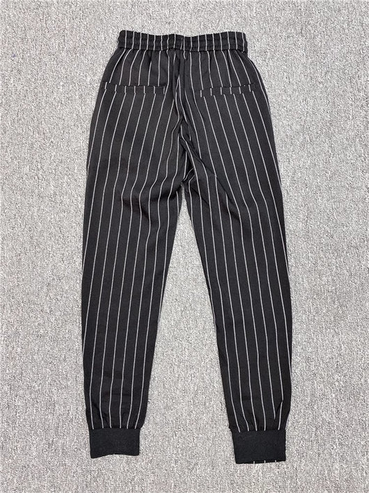 Pantalones Casuales Slim Fit Hombre con Rayas Verticales para Primavera y Verano - Image 54