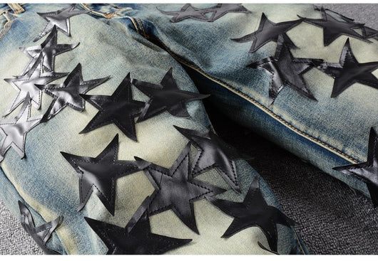 Pantalones Jeans Slim Fit Estrella Cinco Puntas para Hombre - Image 8