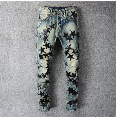 Pantalones Jeans Slim Fit Estrella Cinco Puntas para Hombre - Image 10