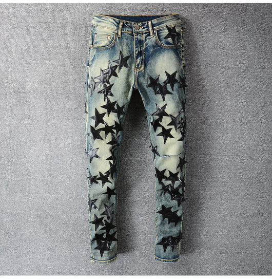 Pantalones Jeans Slim Fit Estrella Cinco Puntas para Hombre - Image 10