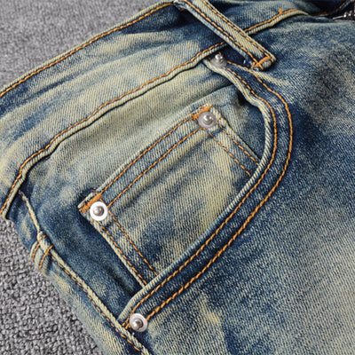 Pantalones Jeans Slim Fit Estrella Cinco Puntas para Hombre - Image 15