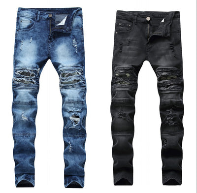 Pantalones Jeans Slim Fit con Rotura en la Rodilla y Stretch para Hombre - Image 11