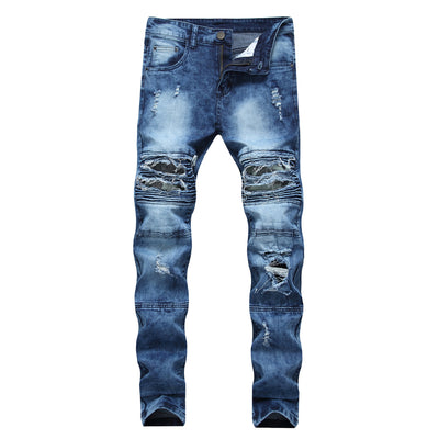 Pantalones Jeans Slim Fit con Rotura en la Rodilla y Stretch para Hombre - Image 12