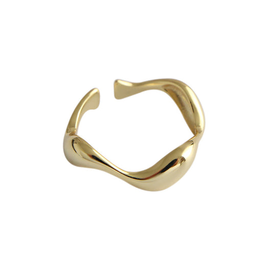 Anillo de Plata S925 Minimalista Ondulado Brillante para Mujer - Image 10