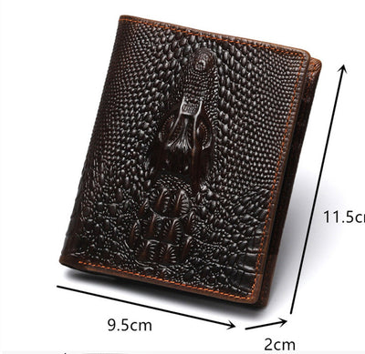 Billetera Larga de Cuero Engrasado para Hombre con Acabado Grain - Image 6