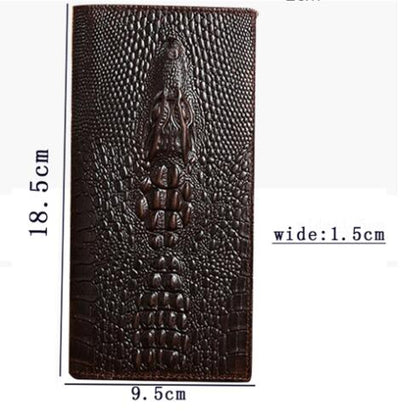Billetera Larga de Cuero Engrasado para Hombre con Acabado Grain - Image 7