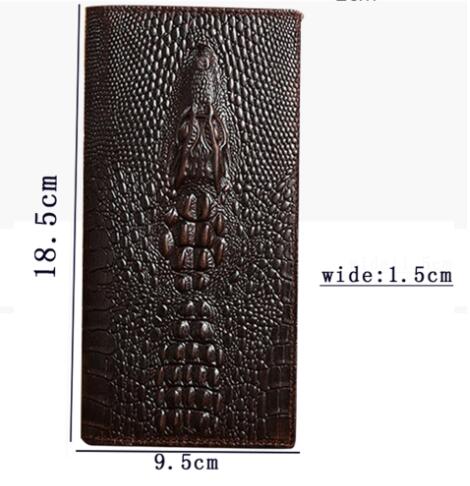 Billetera Larga de Cuero Engrasado para Hombre con Acabado Grain - Image 7