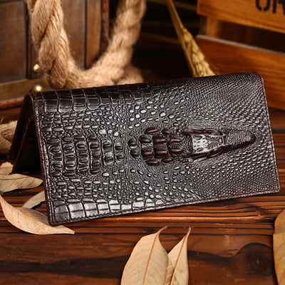 Billetera Larga de Cuero Engrasado para Hombre con Acabado Grain - Image 11