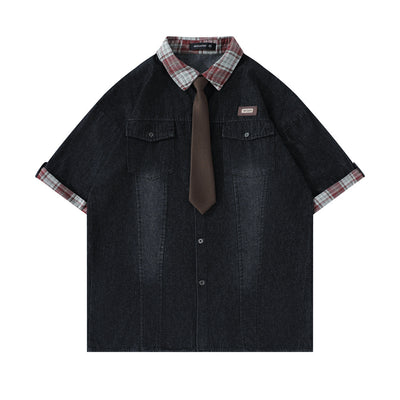 Camisa Denim Suelta Verano para Hombre - Image 16
