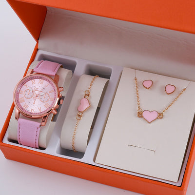 Conjunto de Reloj con Pulsera Graduada y Joyas para Mujer - Image 15