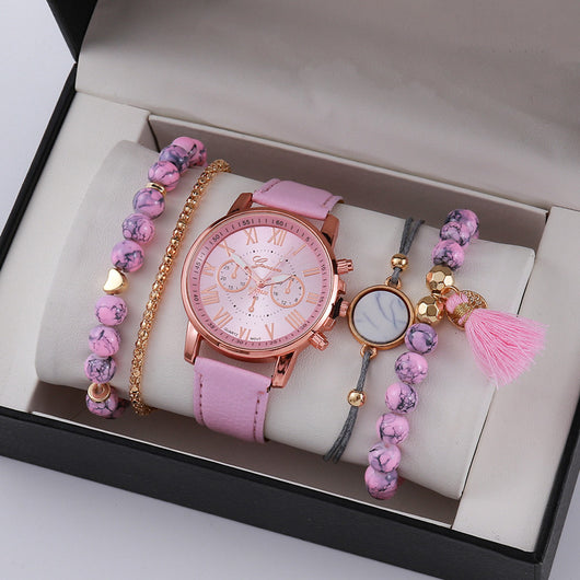 Conjunto de Reloj con Pulsera Graduada y Joyas para Mujer - Image 18