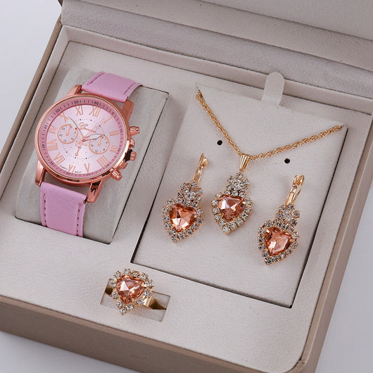 Conjunto de Reloj con Pulsera Graduada y Joyas para Mujer - Image 19
