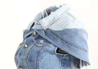 Camisa Denim Ajustada Efecto Reductor con Diseño Moderno - Image 21
