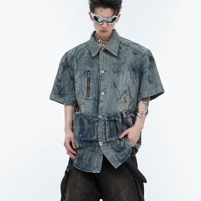 Chaqueta Denim Corta Estilo Retro Desgastado - Image 11