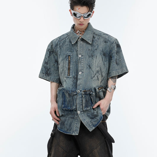 Chaqueta Denim Corta Estilo Retro Desgastado - Image 11