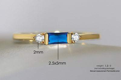 Anillo de Compromiso Geométrico con Circonia Cúbica Chapado en Oro 14K - Image 20