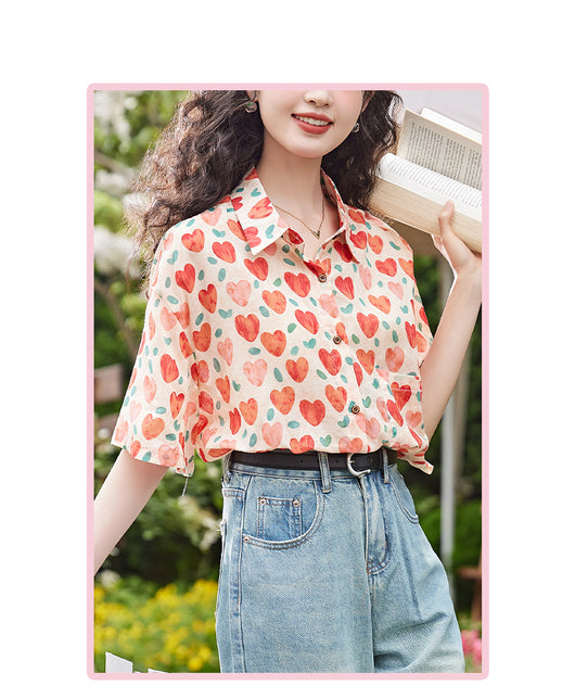 Blusa Retro Estilo Hong Kong con Estampado de Corazones para Mujer - Image 20