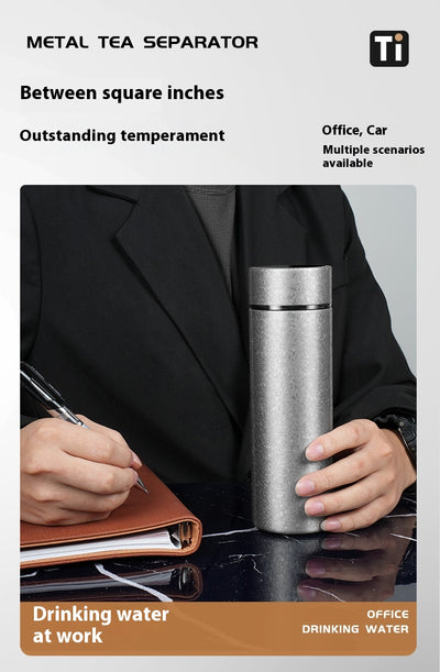 Vaso Térmico de Titanio Puro con Separador de Té - Antibacteriano Inteligente - Image 9