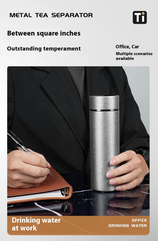 Vaso Térmico de Titanio Puro con Separador de Té - Antibacteriano Inteligente - Image 9