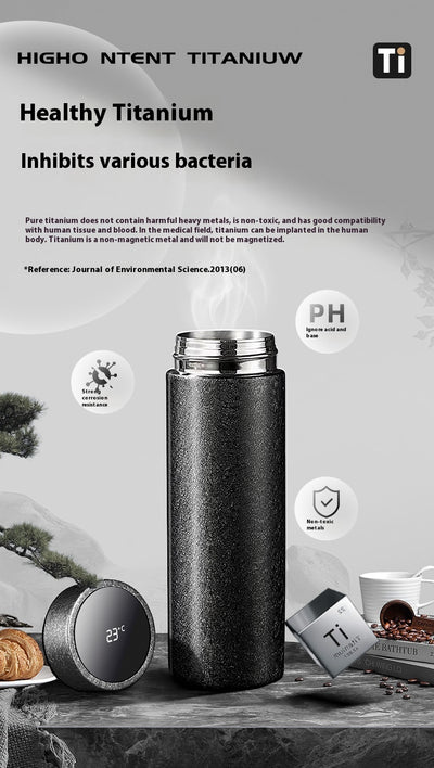 Vaso Térmico de Titanio Puro con Separador de Té - Antibacteriano Inteligente - Image 13