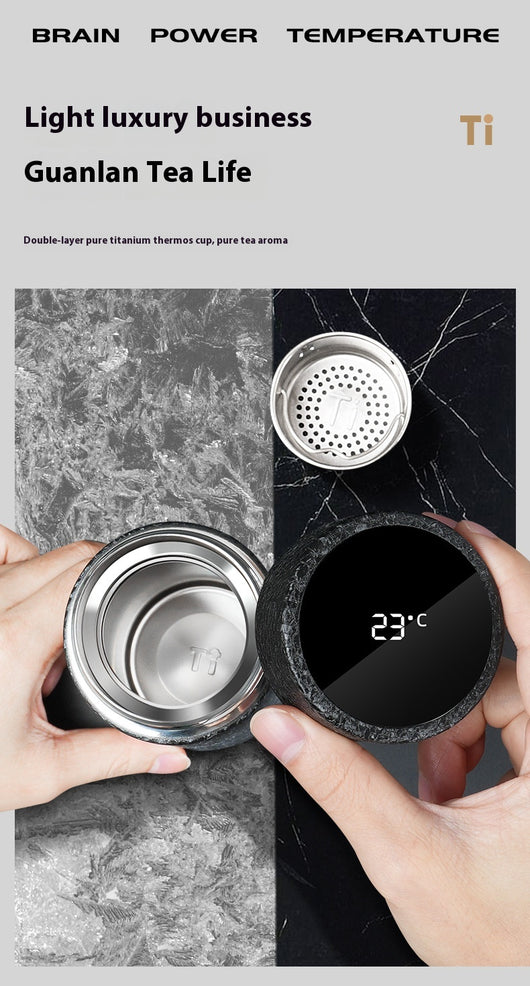 Vaso Térmico de Titanio Puro con Separador de Té - Antibacteriano Inteligente - Image 15