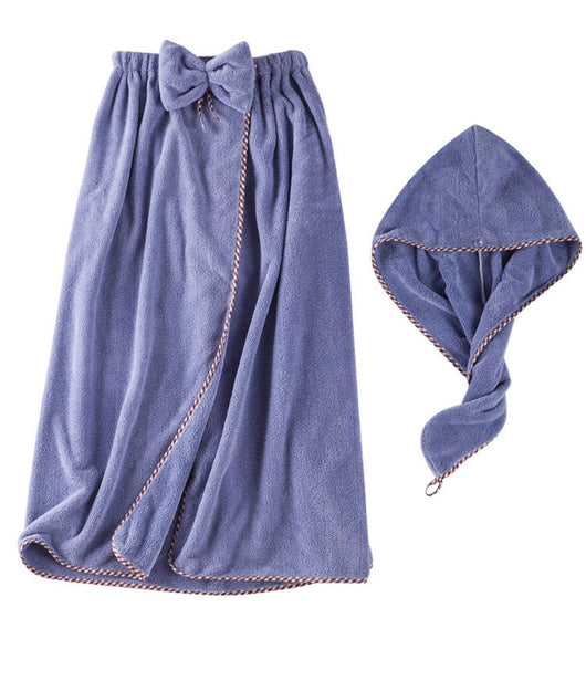 Falda de Baño Coral Fleece - Toalla Envolvente Suave y Absorbente Estilo Coreano - Image 19