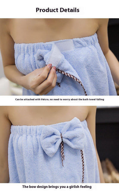 Falda de Baño Coral Fleece - Toalla Envolvente Suave y Absorbente Estilo Coreano - Image 25