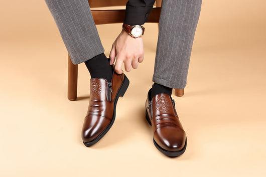 Zapatos Casuales de Cuero para Hombre con Articulaciones Flexibles - Image 33