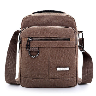 Bolsa Mensajero de Lona Multisección con Bandolera Única para Hombre - Image 15